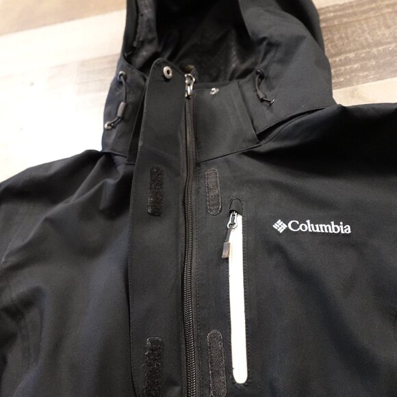 Columbia Bugaboo Tech Interchange SHELL Jacket Women’s M Black Waterproof - Picture 3 of 16